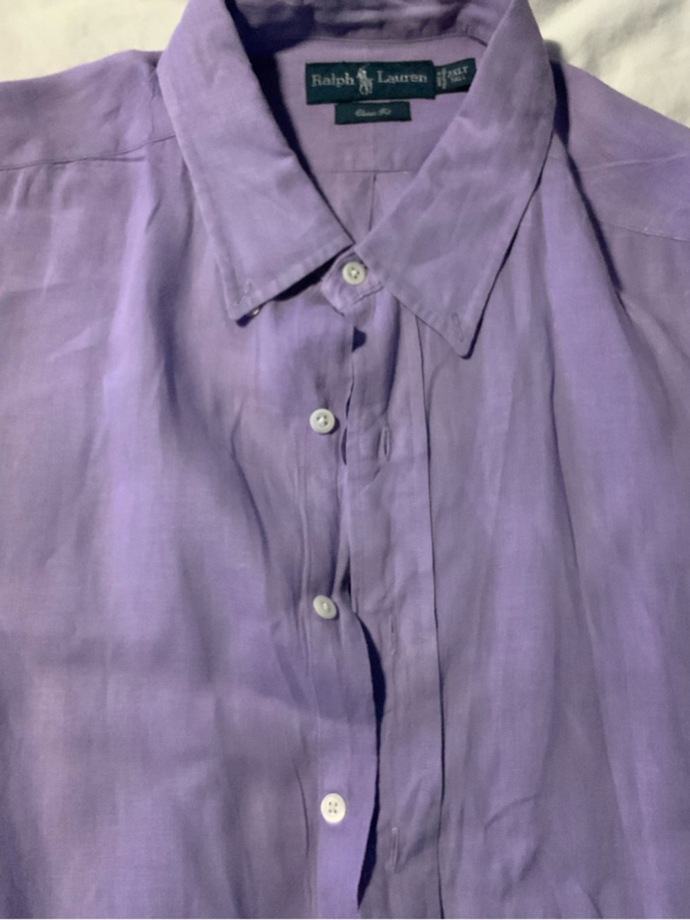 Ralph Lauren Men's Lavender Button-Up Shirt - Light Purple